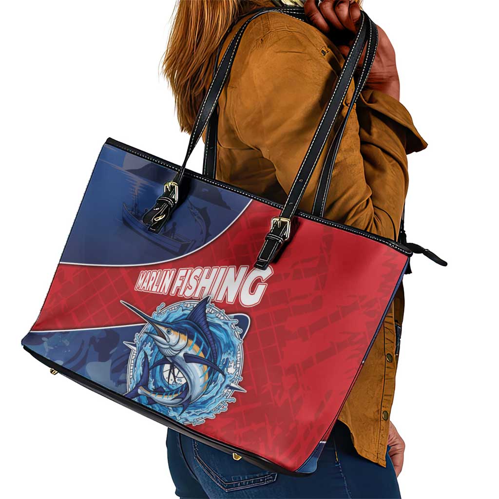 Afro-Dominicans Fishing Leather Tote Bag Master Baiter - African Pride