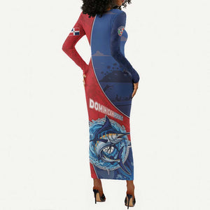 Afro-Dominicans Fishing Long Sleeve Bodycon Dress Master Baiter - African Pride