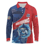 Afro-Dominicans Fishing Long Sleeve Polo Shirt Master Baiter - African Pride