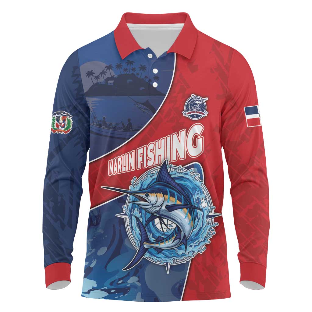 Afro-Dominicans Fishing Long Sleeve Polo Shirt Master Baiter - African Pride