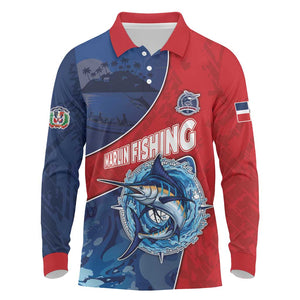 Afro-Dominicans Fishing Long Sleeve Polo Shirt Master Baiter - African Pride