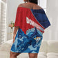 Afro-Dominicans Fishing Off Shoulder Short Dress Master Baiter - African Pride
