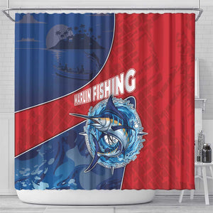 Afro-Dominicans Fishing Shower Curtain Master Baiter - African Pride