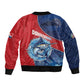 Afro-Dominicans Fishing Sleeve Zip Bomber Jacket Master Baiter - African Pride