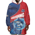 Afro-Dominicans Fishing Wearable Blanket Hoodie Master Baiter - African Pride