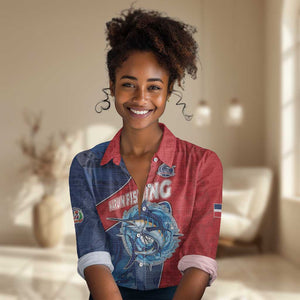 Afro-Dominicans Fishing Women Casual Shirt Master Baiter - African Pride