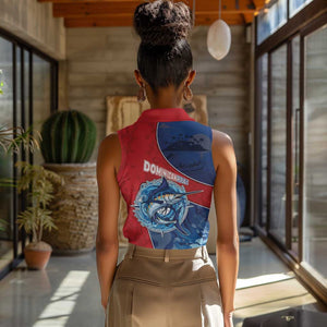 Afro-Dominicans Fishing Women Sleeveless Polo Shirt Master Baiter - African Pride