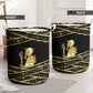 Egyptian God Ptah Laundry Basket Gold Mummy Wrap Hieroglyphics Patterns