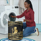 Egyptian God Ptah Laundry Basket Gold Mummy Wrap Hieroglyphics Patterns