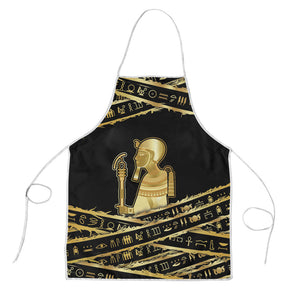 Egyptian God Ptah Apron Gold Mummy Wrap Hieroglyphics Patterns