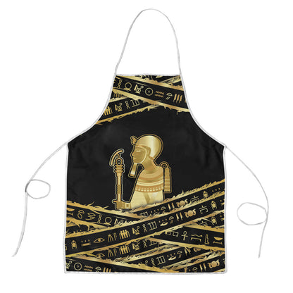 Egyptian God Ptah Apron Gold Mummy Wrap Hieroglyphics Patterns