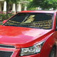 Egyptian God Ptah Auto Sun Shade Gold Mummy Wrap Hieroglyphics Patterns