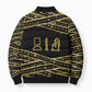 Egyptian God Ptah Bomber Puffer Jacket Gold Mummy Wrap Hieroglyphics Patterns