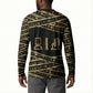 Egyptian God Ptah Button Sweatshirt Gold Mummy Wrap Hieroglyphics Patterns
