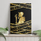 Egyptian God Ptah Canvas Wall Art Gold Mummy Wrap Hieroglyphics Patterns