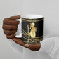 Egyptian God Ptah Ceramic Mug Gold Mummy Wrap Hieroglyphics Patterns