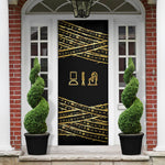 Egyptian God Ptah Door Cover Gold Mummy Wrap Hieroglyphics Patterns