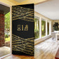 Egyptian God Ptah Door Cover Gold Mummy Wrap Hieroglyphics Patterns