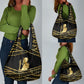 Egyptian God Ptah Grocery Bag Gold Mummy Wrap Hieroglyphics Patterns