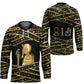 Egyptian God Ptah Hockey Jersey Gold Mummy Wrap Hieroglyphics Patterns