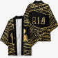 Egyptian God Ptah Kimono Gold Mummy Wrap Hieroglyphics Patterns
