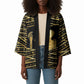 Egyptian God Ptah Kimono Gold Mummy Wrap Hieroglyphics Patterns