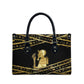Egyptian God Ptah Leather Bag Gold Mummy Wrap Hieroglyphics Patterns
