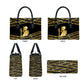 Egyptian God Ptah Leather Bag Gold Mummy Wrap Hieroglyphics Patterns