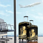 Egyptian God Ptah Luggage Cover Gold Mummy Wrap Hieroglyphics Patterns
