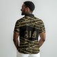 Egyptian God Ptah Polo Shirt Gold Mummy Wrap Hieroglyphics Patterns DT05