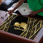 Egyptian God Ptah Puzzle Gold Mummy Wrap Hieroglyphics Patterns