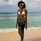 Egyptian God Ptah Sarong Gold Mummy Wrap Hieroglyphics Patterns