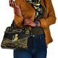 Egyptian God Ptah Shoulder Handbag Gold Mummy Wrap Hieroglyphics Patterns