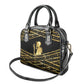 Egyptian God Ptah Shoulder Handbag Gold Mummy Wrap Hieroglyphics Patterns