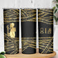 Egyptian God Ptah Skinny Tumbler Gold Mummy Wrap Hieroglyphics Patterns