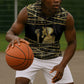 Egyptian God Ptah Sleeveless Hoodie Gold Mummy Wrap Hieroglyphics Patterns