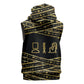 Egyptian God Ptah Sleeveless Zip Hoodie Gold Mummy Wrap Hieroglyphics Patterns