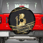 Egyptian God Ptah Spare Tire Cover Gold Mummy Wrap Hieroglyphics Patterns