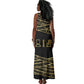 Egyptian God Ptah Tank Maxi Dress Gold Mummy Wrap Hieroglyphics Patterns