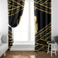 Egyptian God Ptah Window Curtain Gold Mummy Wrap Hieroglyphics Patterns