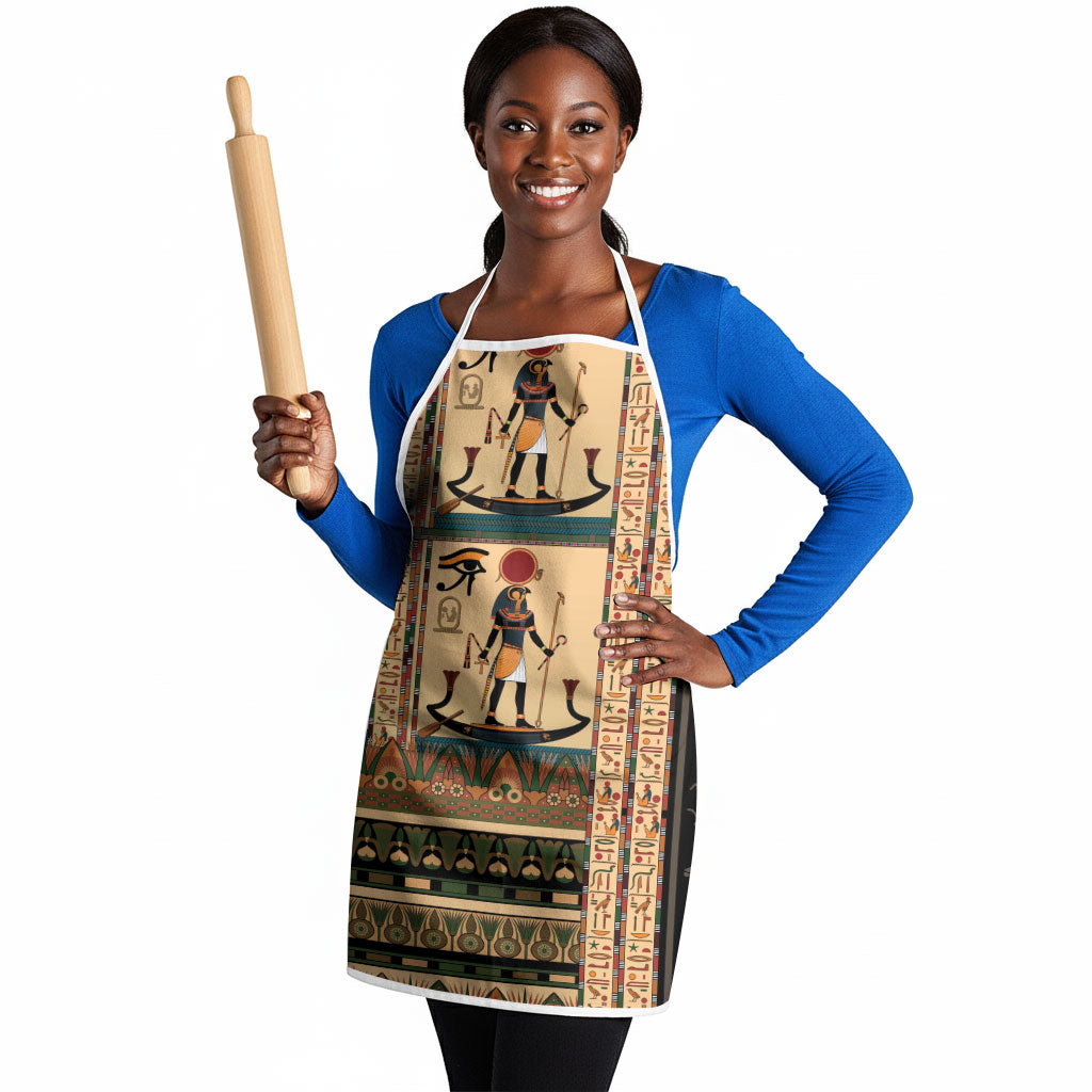 Egyptian God Ra Apron Ancient Mythology Solar Barque Falcon
