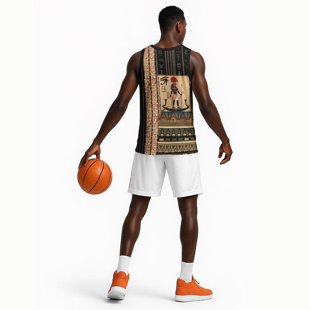 Egyptian God Ra Basketball Jersey Ancient Mythology Solar Barque Falcon