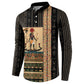 Egyptian God Ra Button Sweatshirt Ancient Mythology Solar Barque Falcon