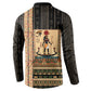 Egyptian God Ra Button Sweatshirt Ancient Mythology Solar Barque Falcon