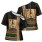 Egyptian God Ra Cross Shoulder Shirt Ancient Mythology Solar Barque Falcon