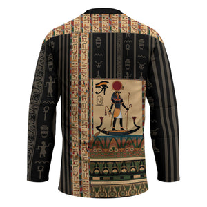 Egyptian God Ra Hockey Jersey Ancient Mythology Solar Barque Falcon