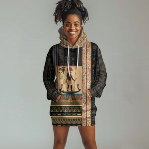 Egyptian God Ra Hoodie Dress Ancient Mythology Solar Barque Falcon