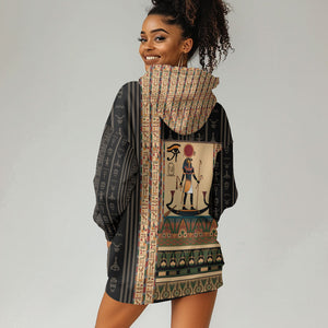 Egyptian God Ra Hoodie Dress Ancient Mythology Solar Barque Falcon