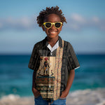 Egyptian God Ra Kid Hawaiian Shirt Ancient Mythology Solar Barque Falcon