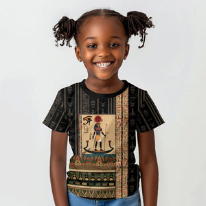 Egyptian God Ra Kid T shirt Ancient Mythology Solar Barque Falcon